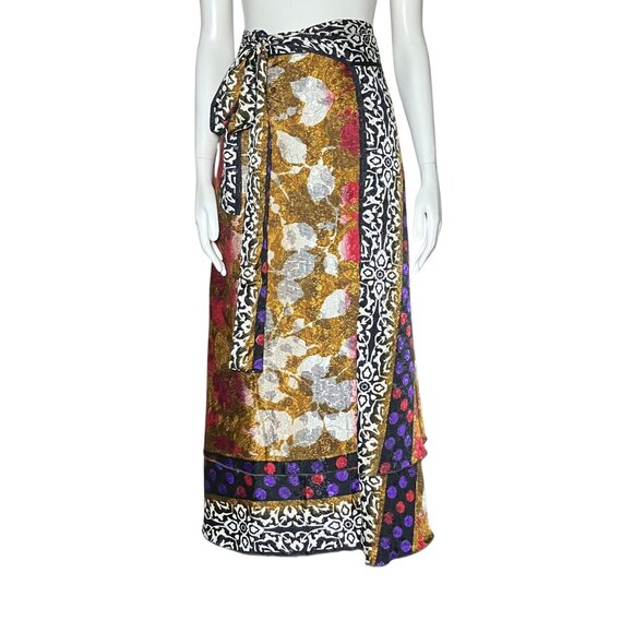 NWT Kariza Magic Wrap Skirt Convertible Dress One Size Boho Metallic Maximalist - Picture 2 of 12